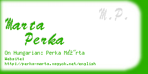 marta perka business card